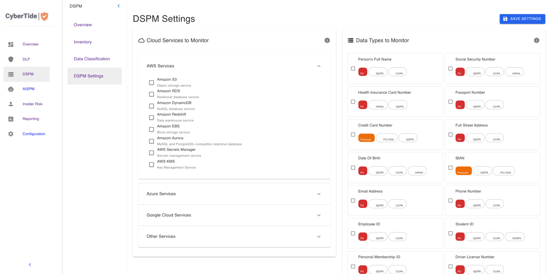 DSPM Settings